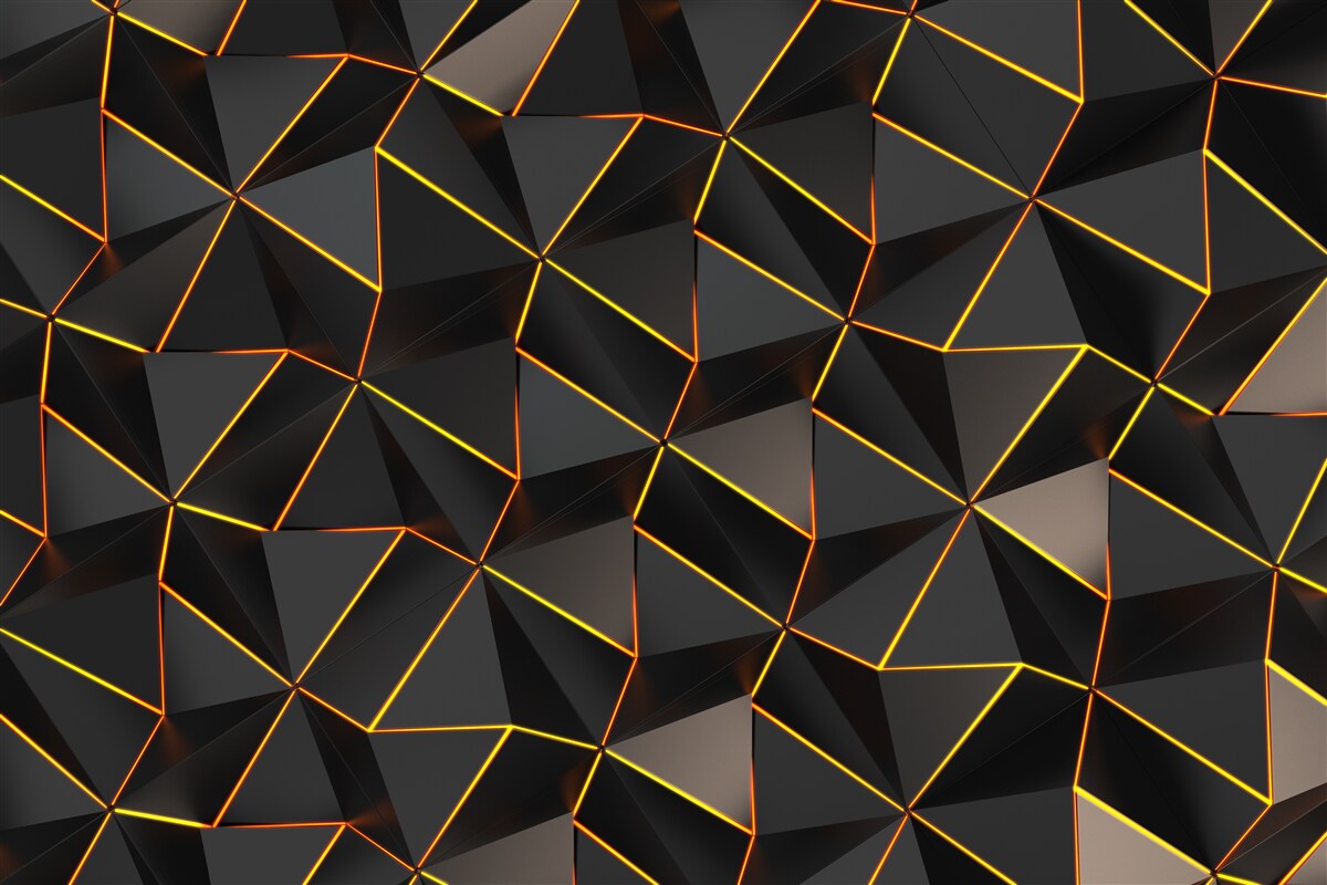 Fototapeten 3D -Pyramiden mit Gold