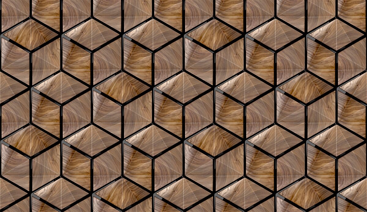 Fototapeten Muster geometrischer Formen auf der Tanzfläche
