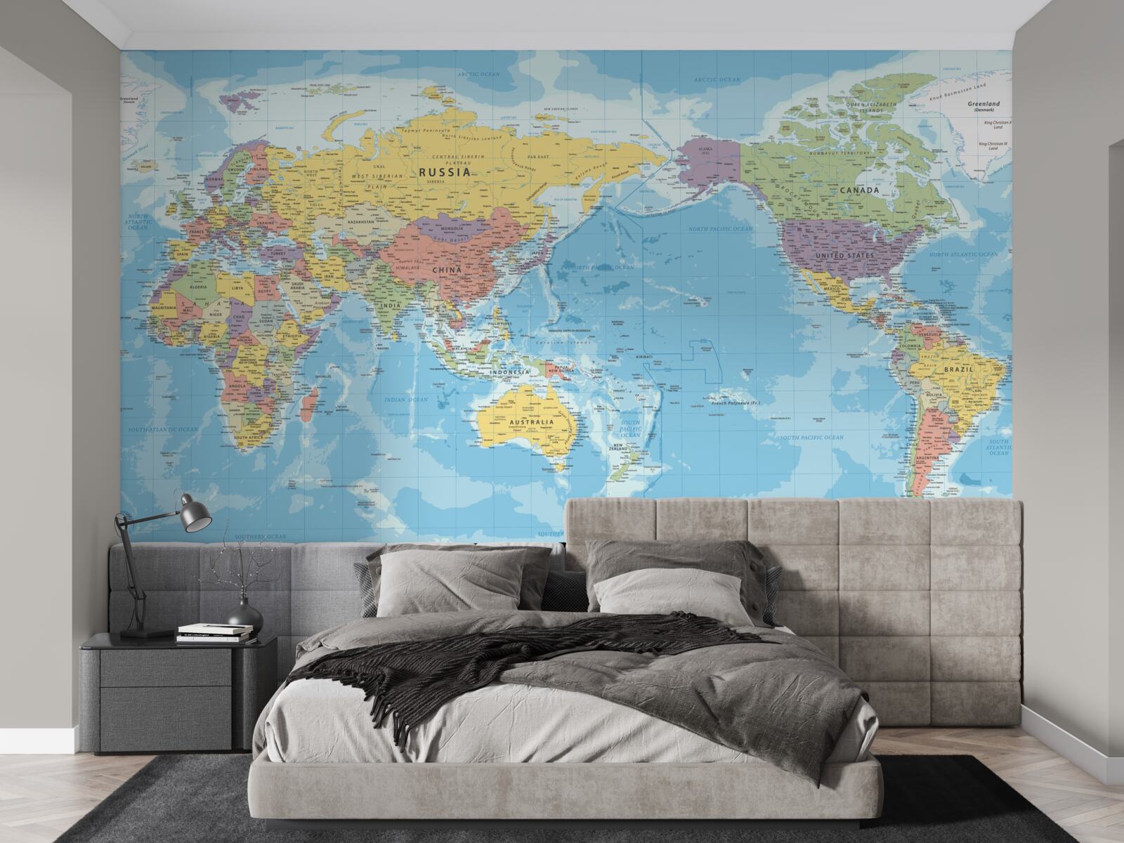 Fototapeten Die aktuelle Karte der Welt aus politischer Sicht