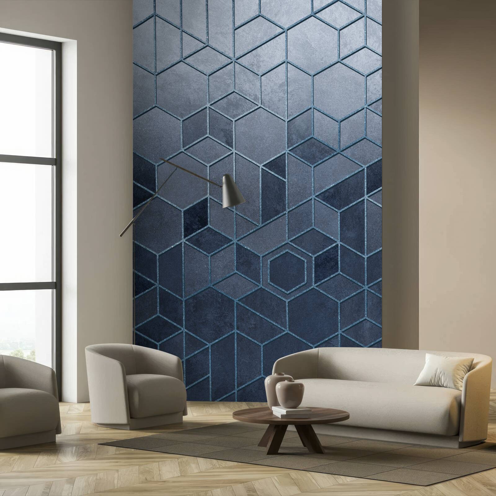 Fototapeten Geometrie exquisiter grauer Marmor