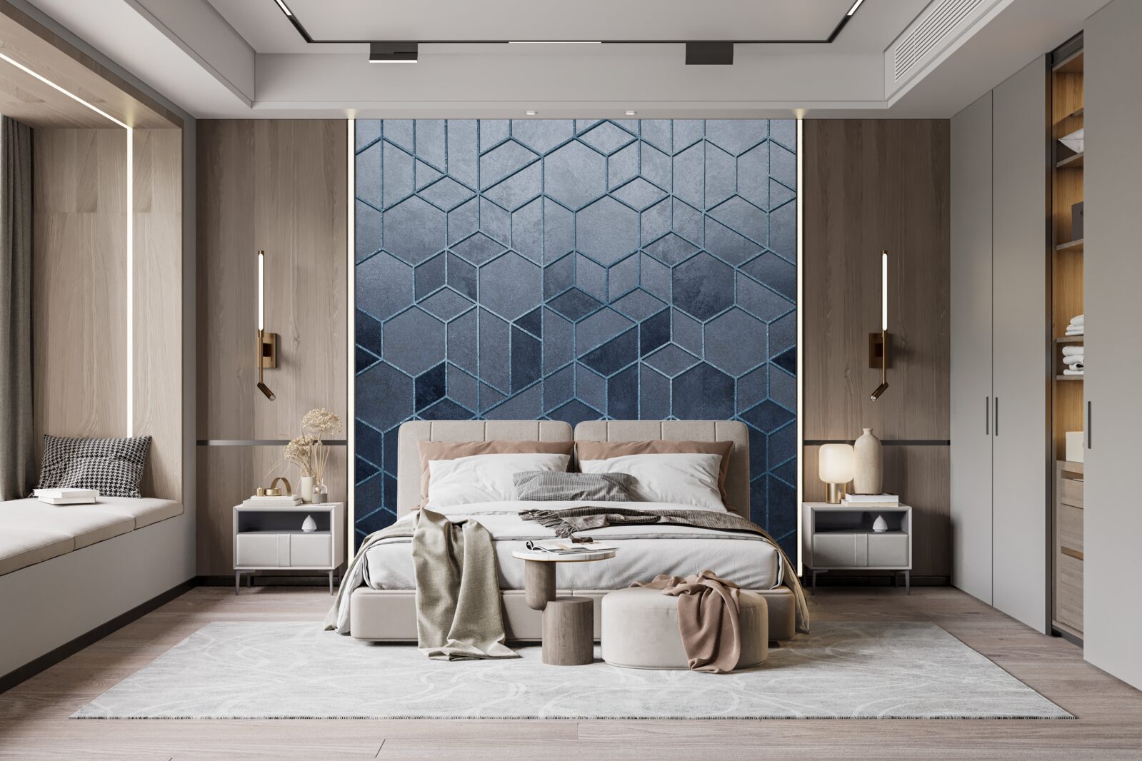 Fototapeten Geometrie exquisiter grauer Marmor