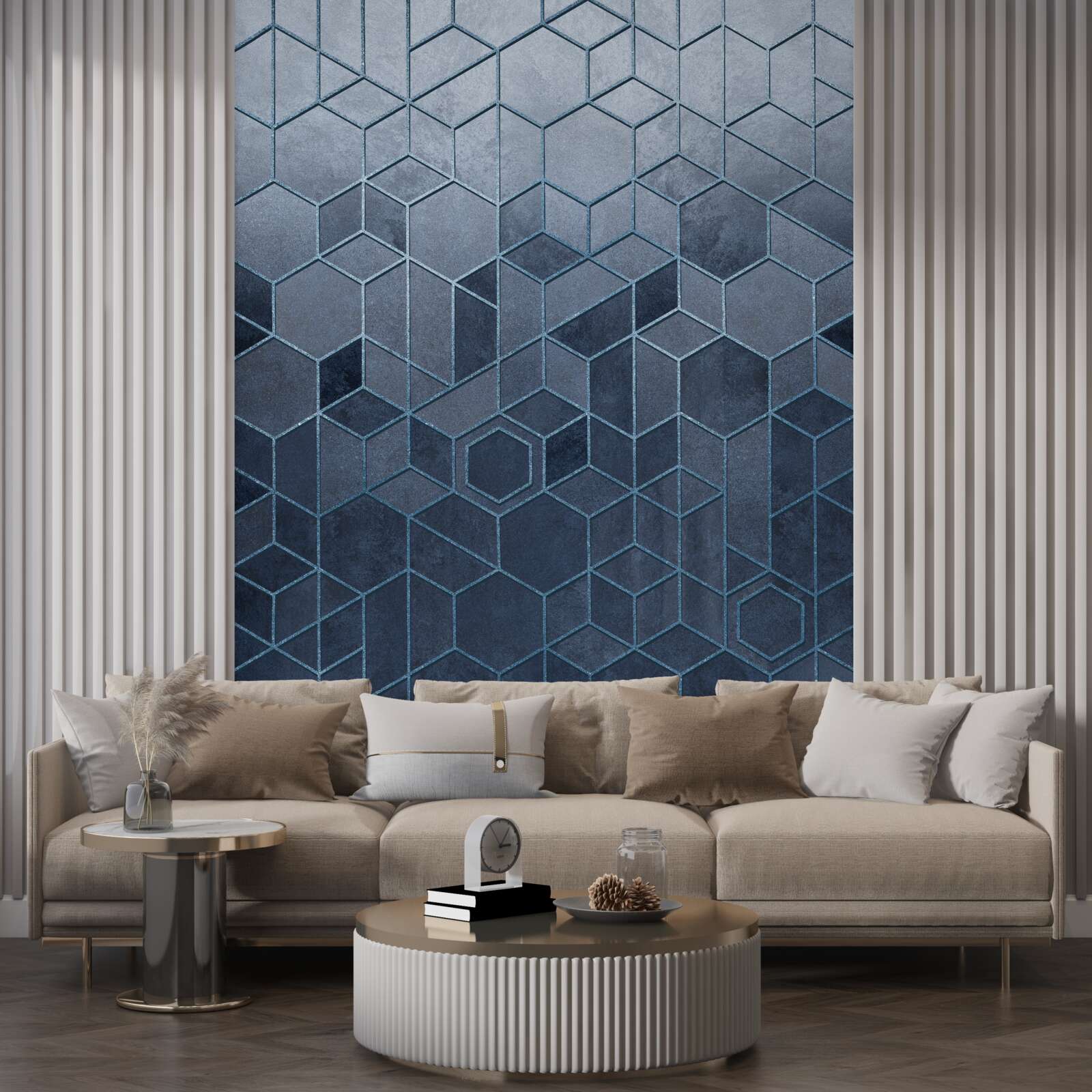 Fototapeten Geometrie exquisiter grauer Marmor