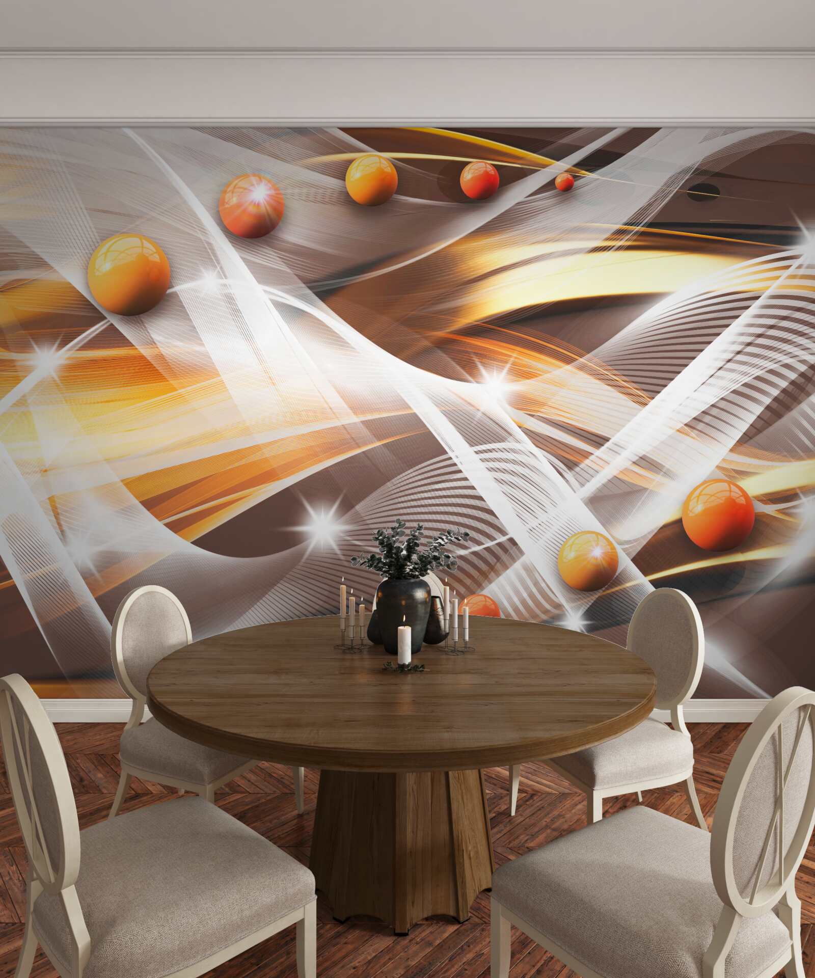 Fototapeten Levitierende Bälle in abstrakter Kunst