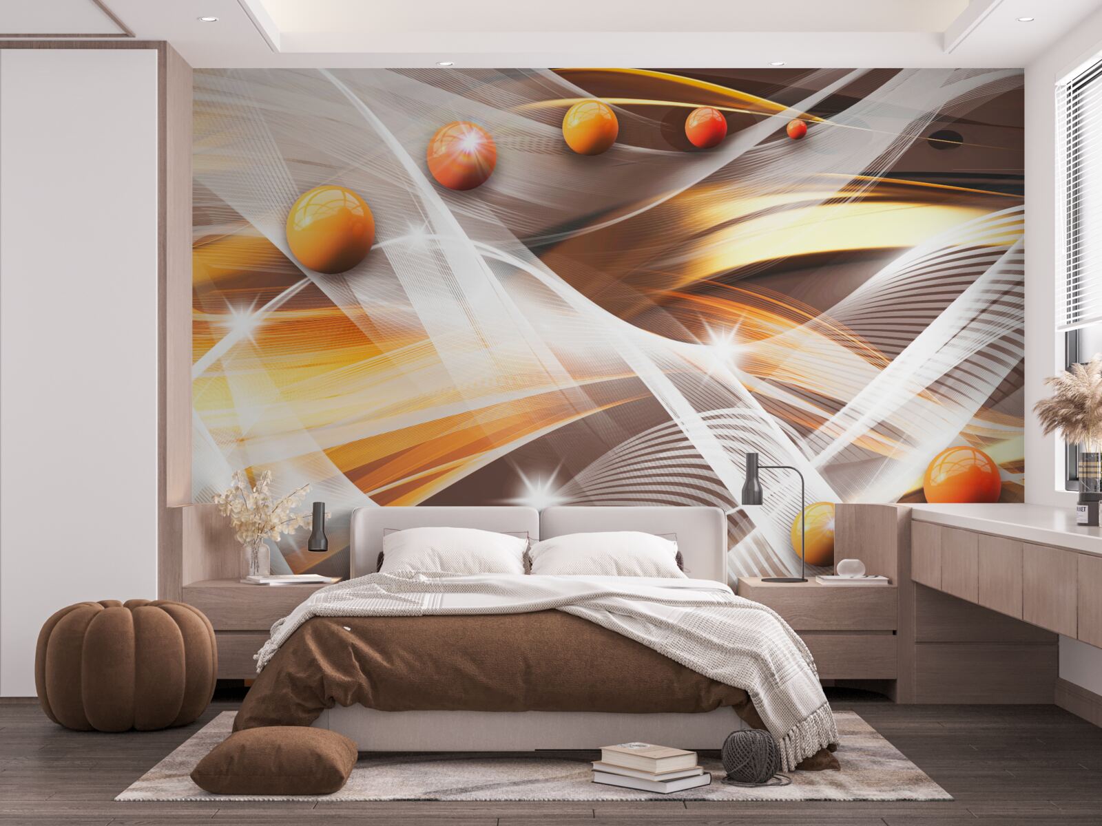 Fototapeten Levitierende Bälle in abstrakter Kunst