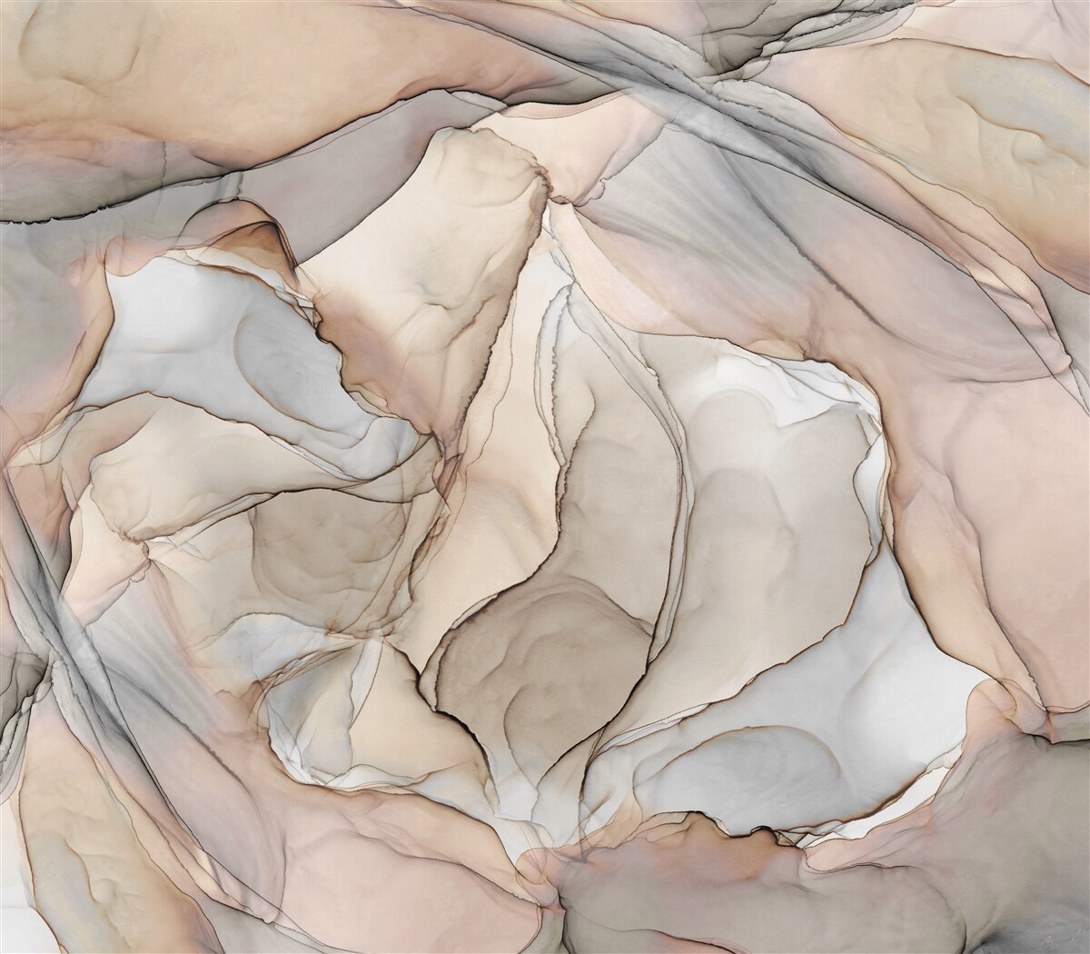 Fototapeten Rosa und blaue Muster auf Creme Marmor