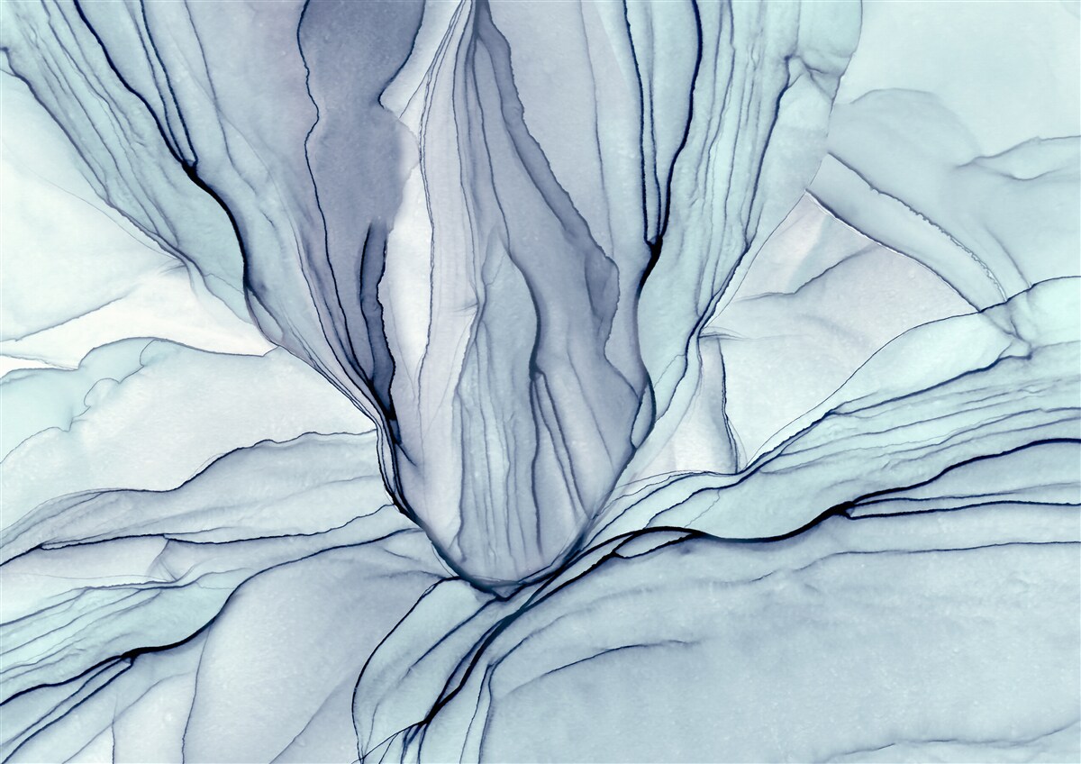 Fototapeten Blaue Muster auf Marmor