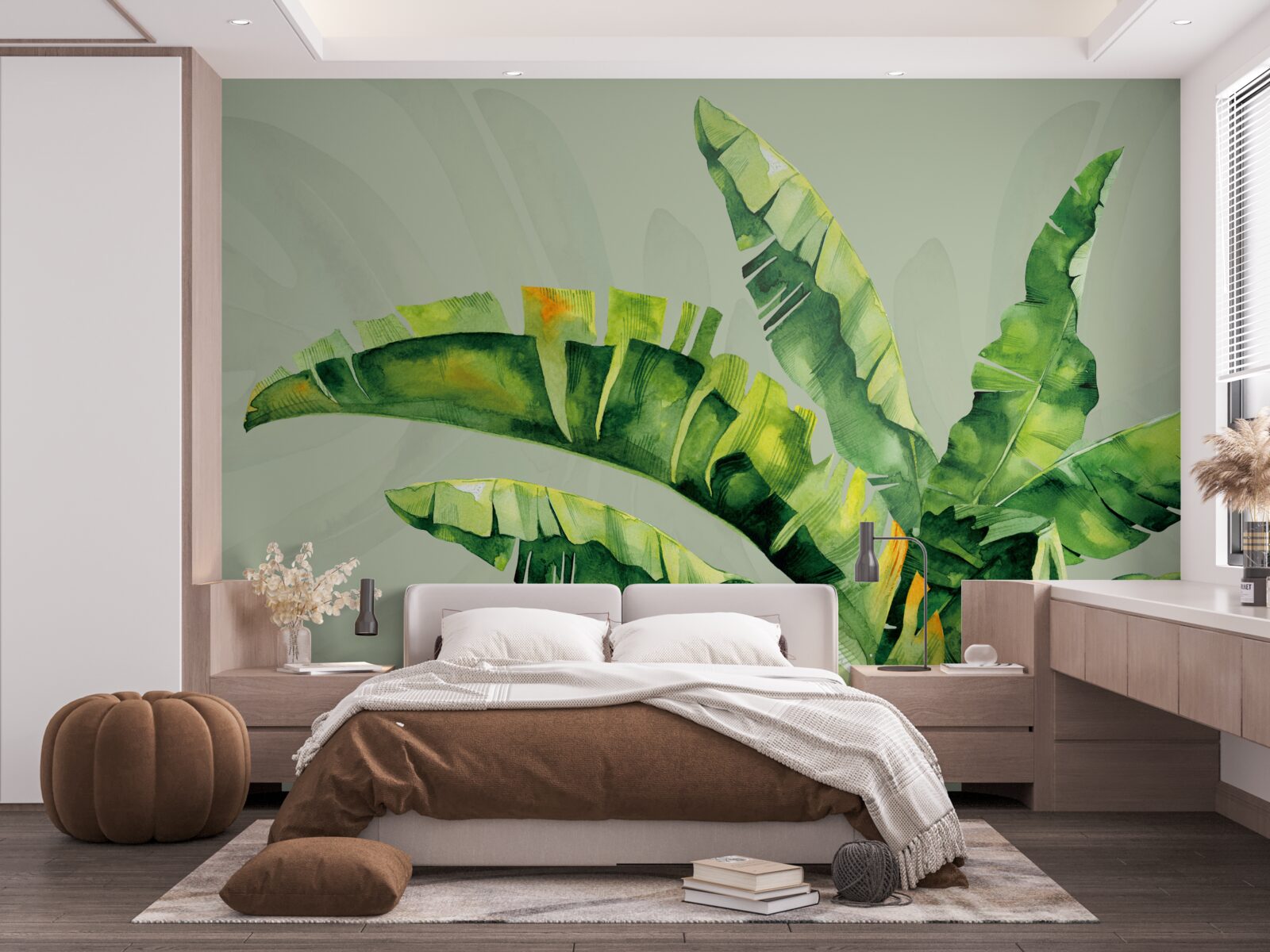 Fototapeten Monstera und Green Paproć