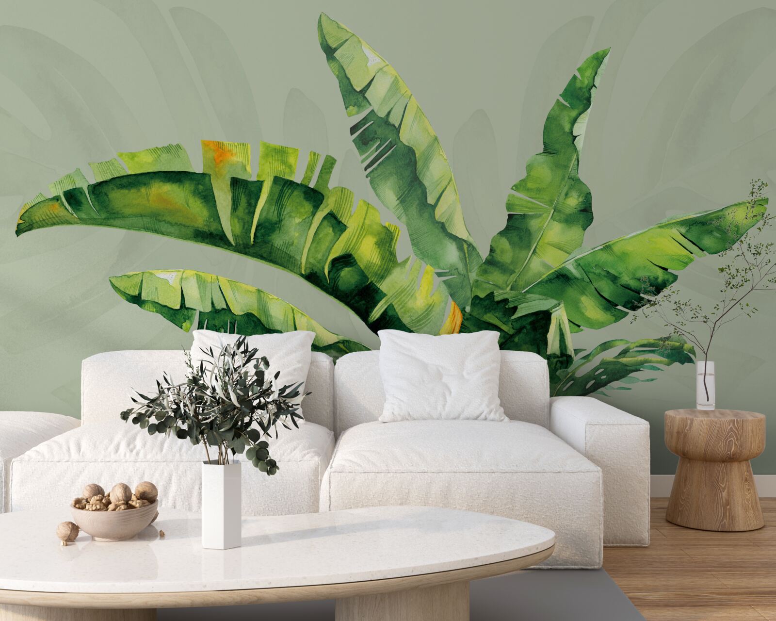 Fototapeten Monstera und Green Paproć