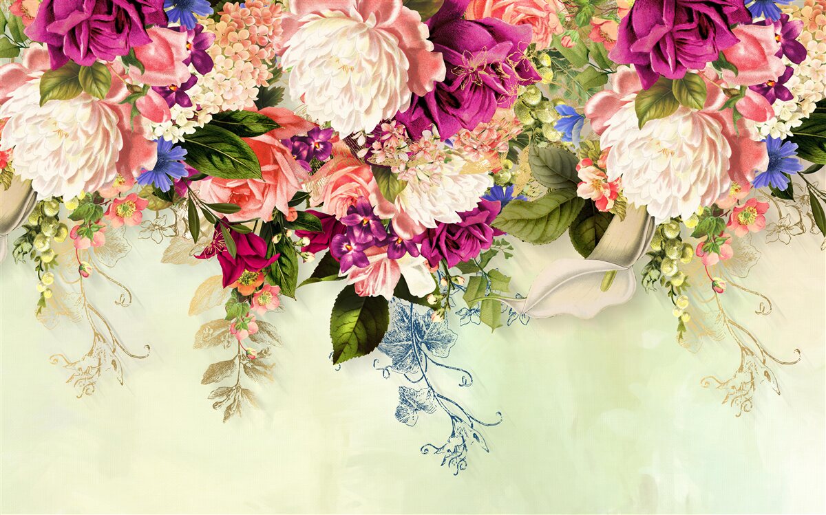 Fototapeten Elegante Blumenkompositionen
