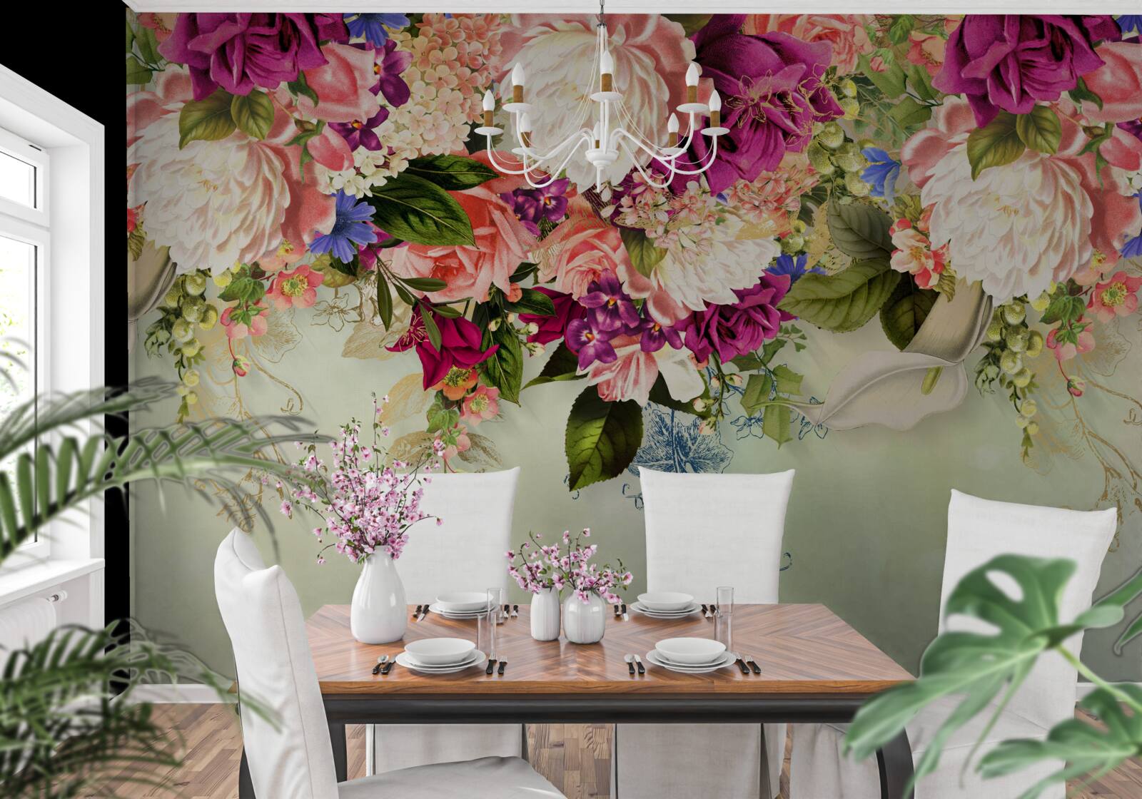 Fototapeten Elegante Blumenkompositionen