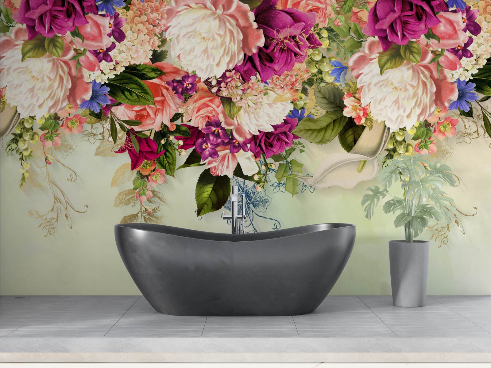 Fototapeten Elegante Blumenkompositionen