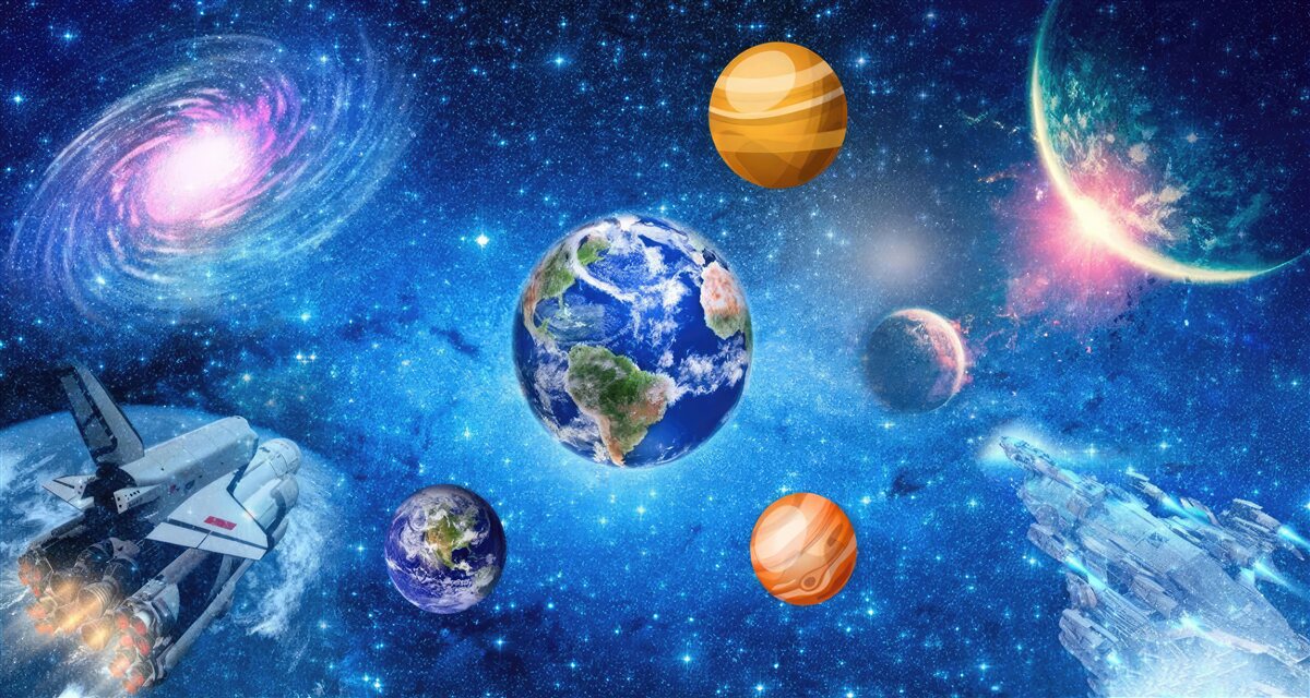 Fototapeten Planeten und ihr Raum