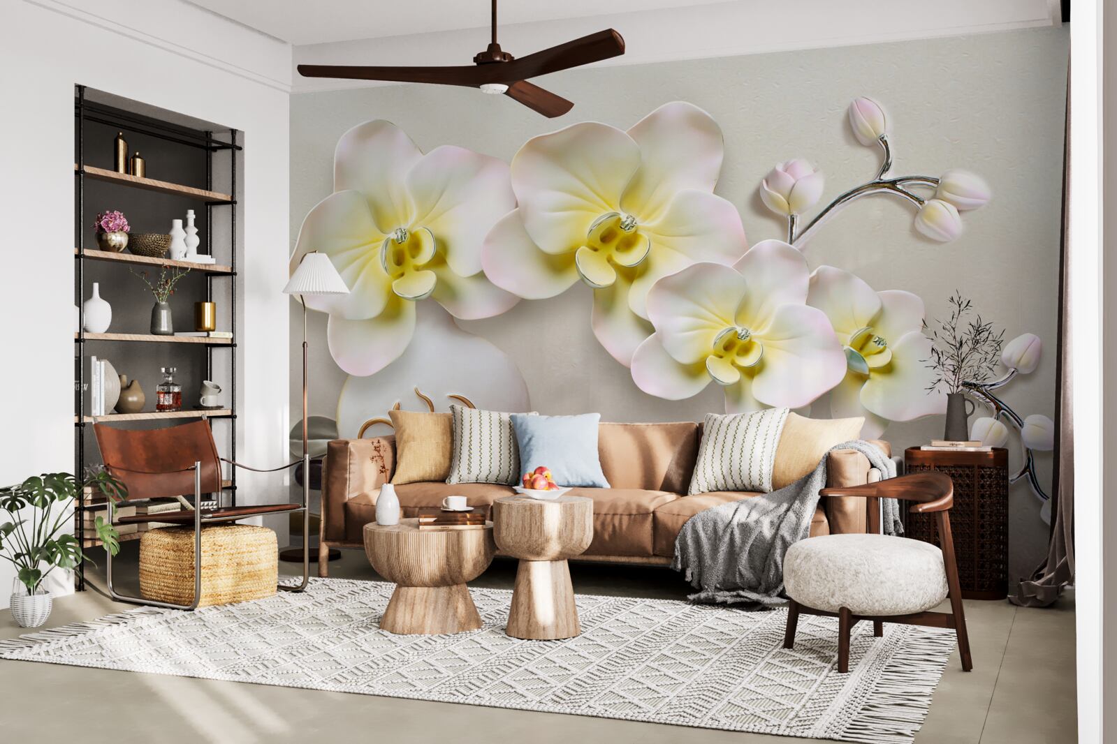 Fototapeten Dekorierte Orchideenblumen