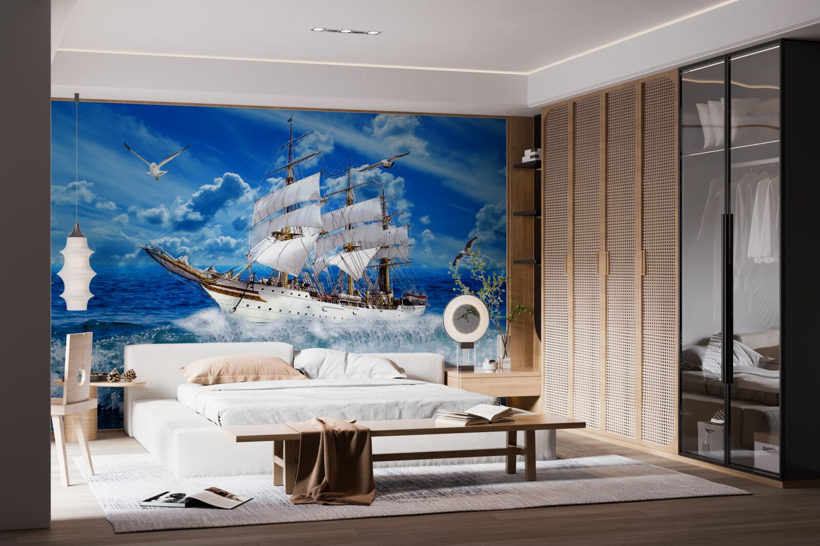 Fototapeten Das Schiff deckt den Sturm ab
