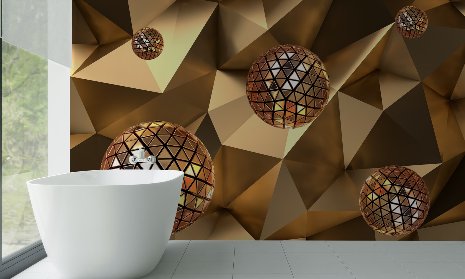 Fototapeten Schwebende 3D -Disco -Bälle