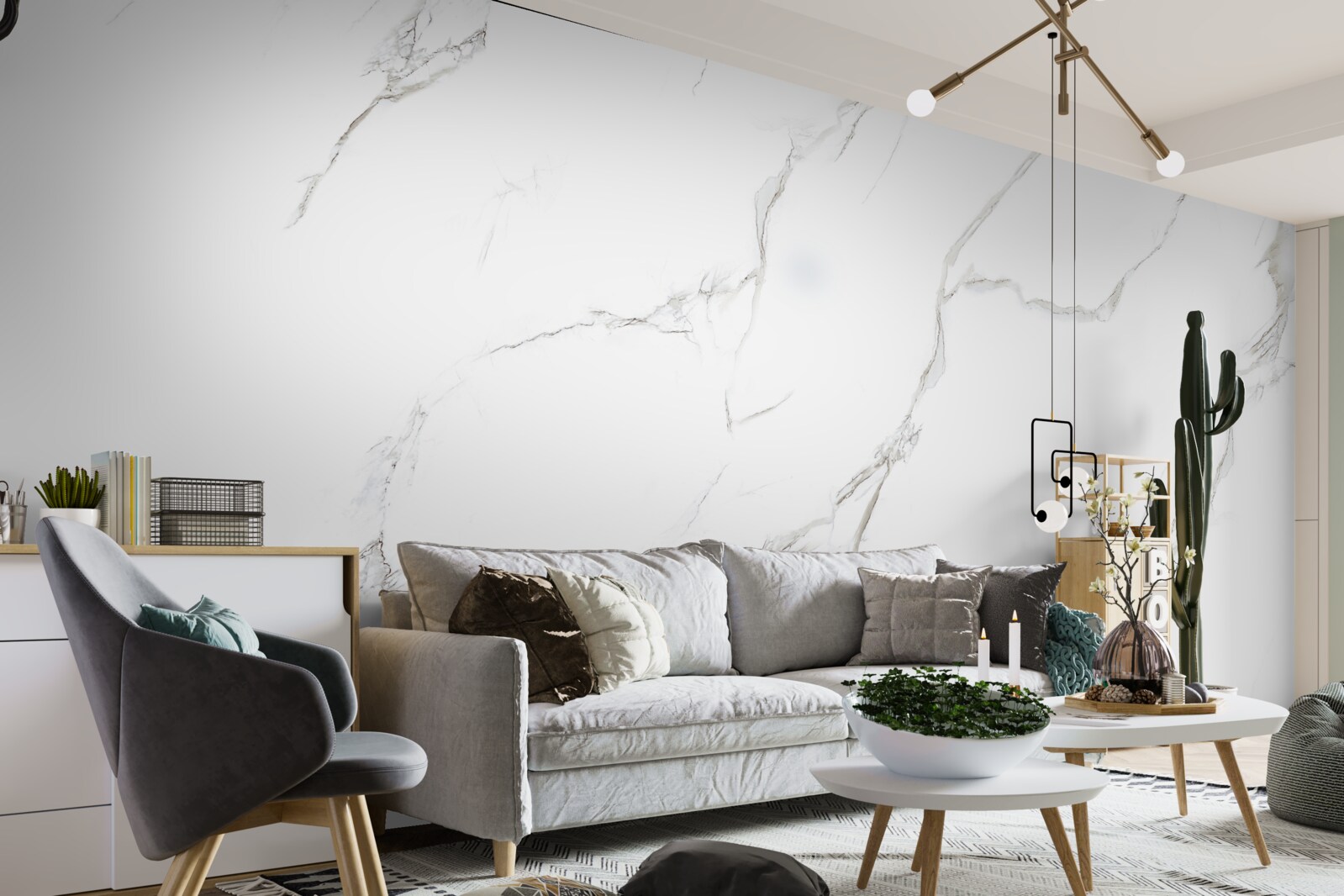 Fototapeten Schnee -White Marmor