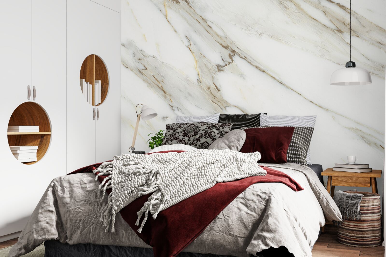 Fototapeten Gold und Silber mit Marmor