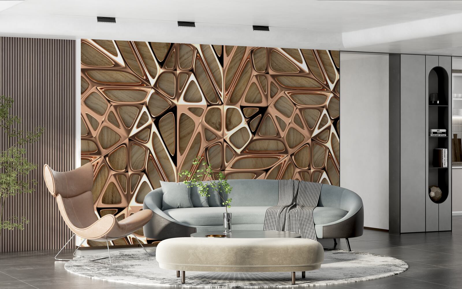 Fototapeten Holz- und Metallstruktur