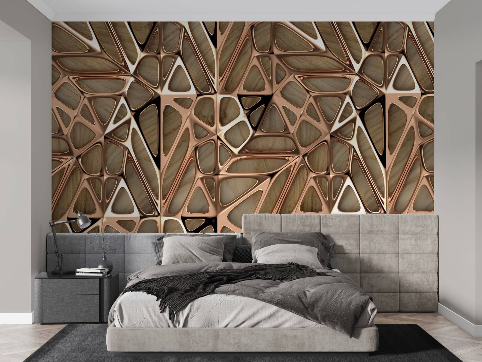 Fototapeten Holz- und Metallstruktur