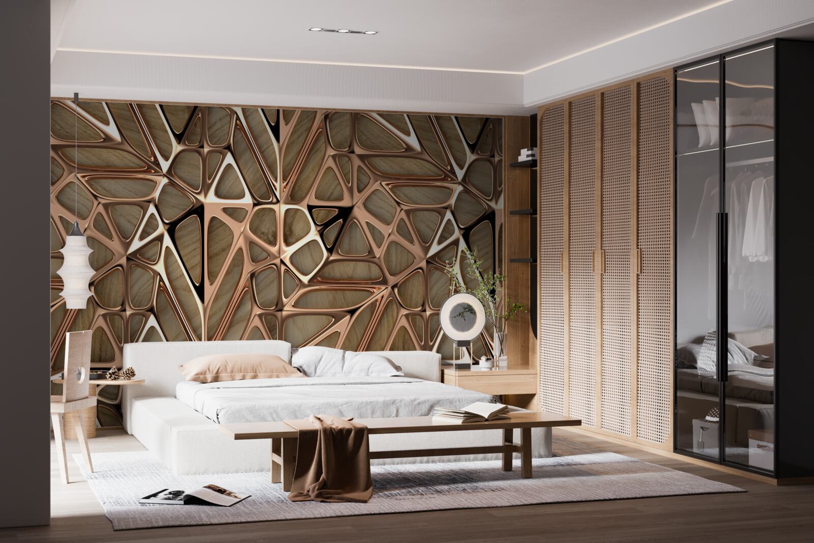 Fototapeten Holz- und Metallstruktur