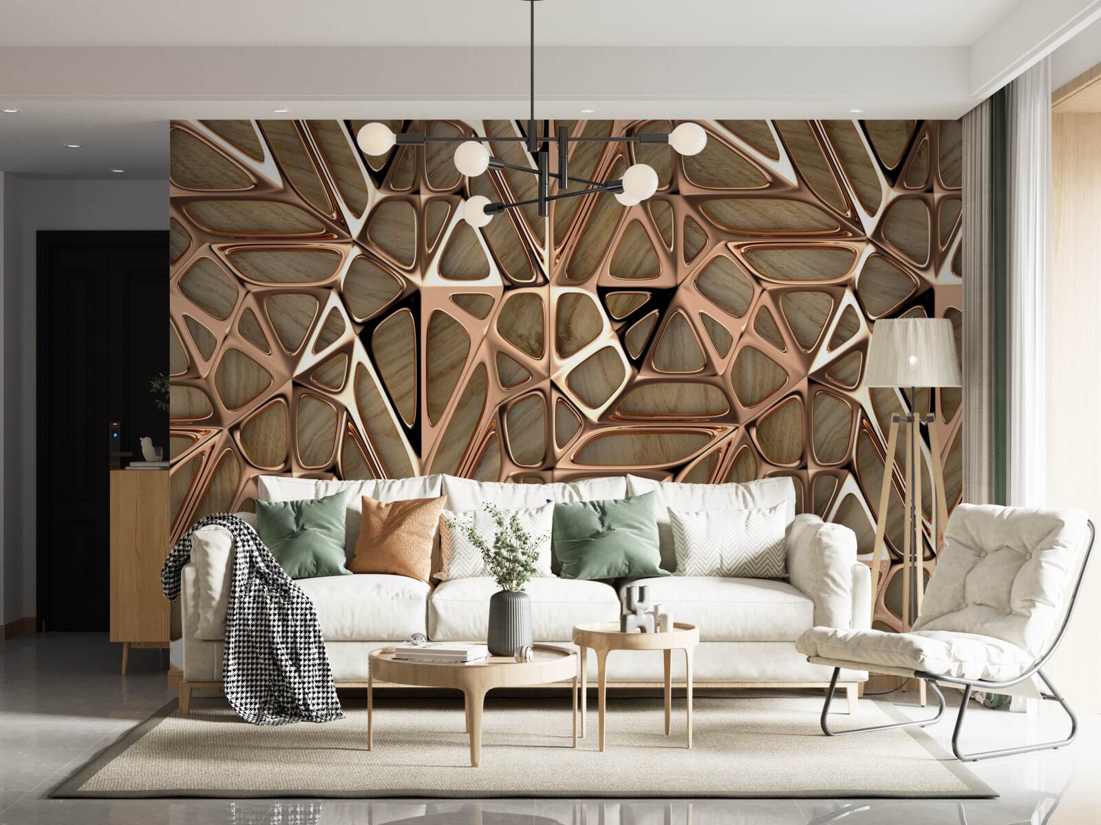 Fototapeten Holz- und Metallstruktur