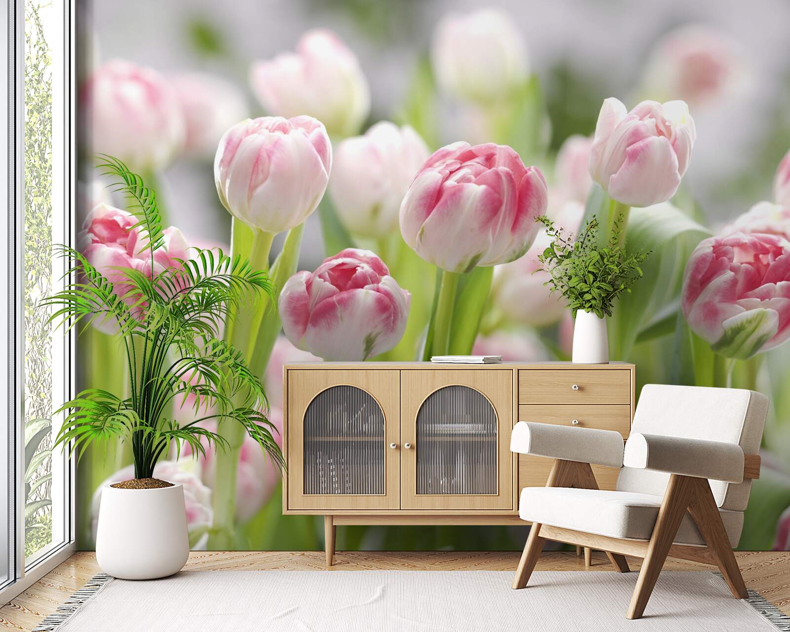 Fototapeten Ungeöffnete Knospen von Tulpen
