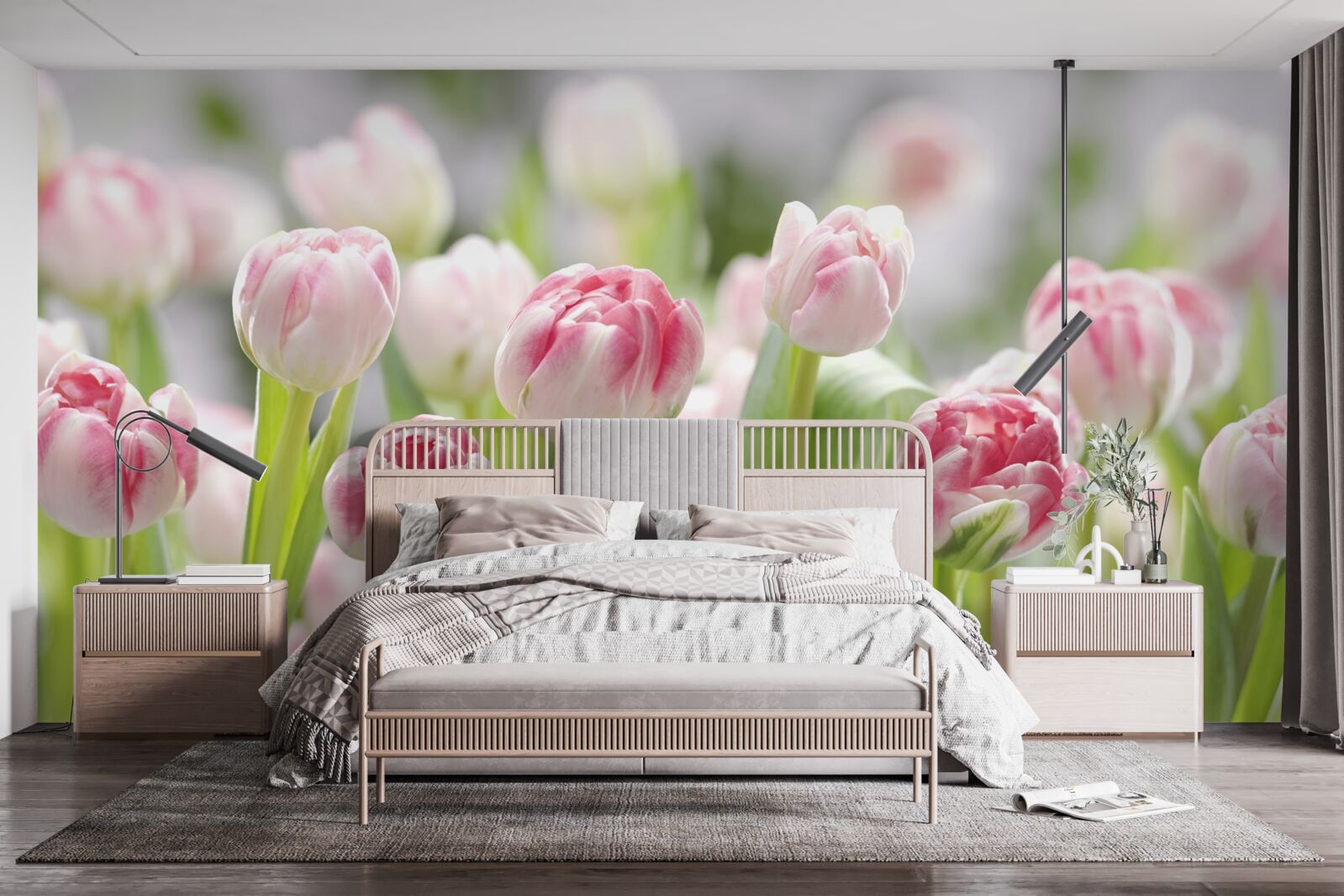 Fototapeten Ungeöffnete Knospen von Tulpen