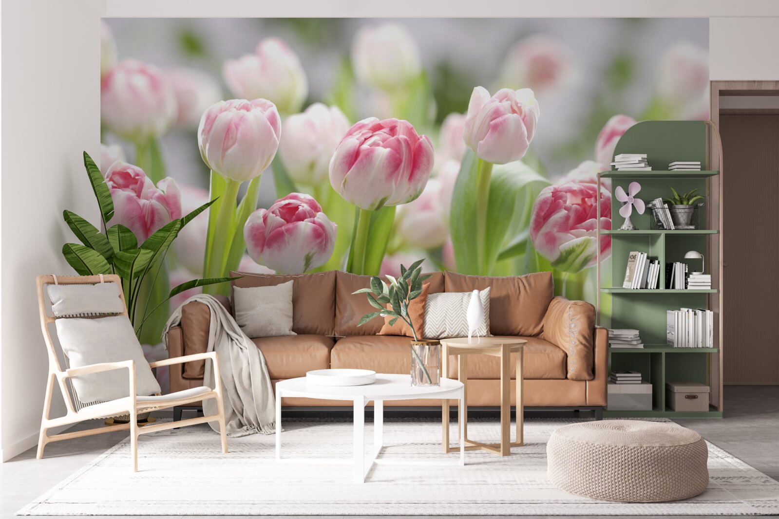Fototapeten Ungeöffnete Knospen von Tulpen
