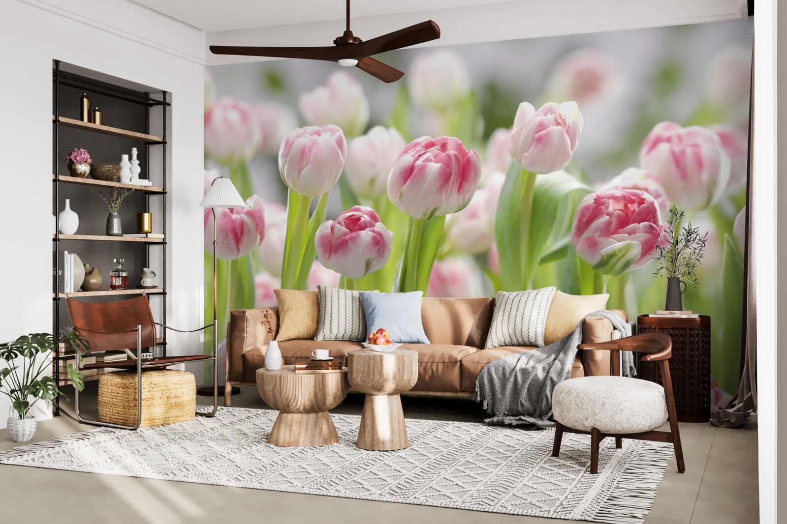 Fototapeten Ungeöffnete Knospen von Tulpen
