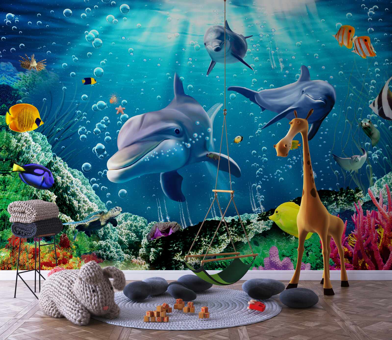 Fototapeten Unterwasserwelt mit ihren Bewohnern