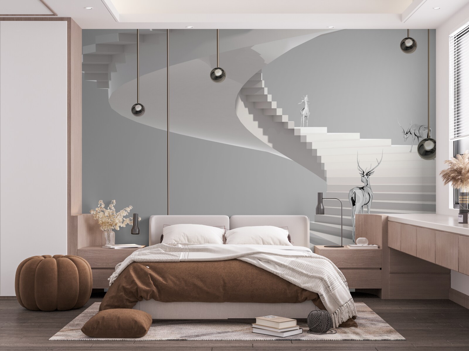 Fototapeten 3D -Treppe hinauf