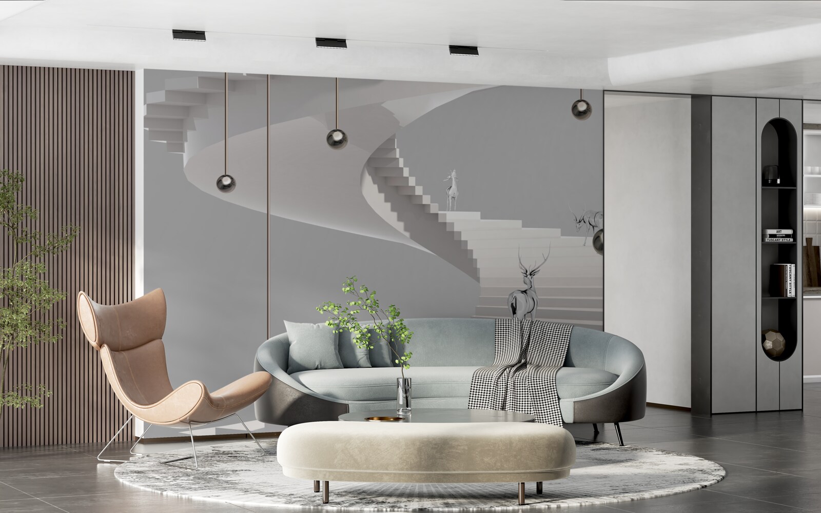 Fototapeten 3D -Treppe hinauf