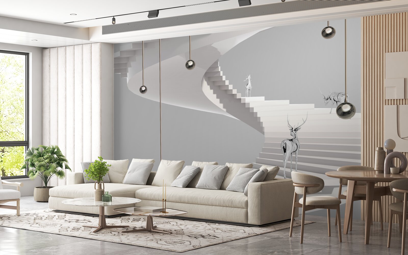 Fototapeten 3D -Treppe hinauf