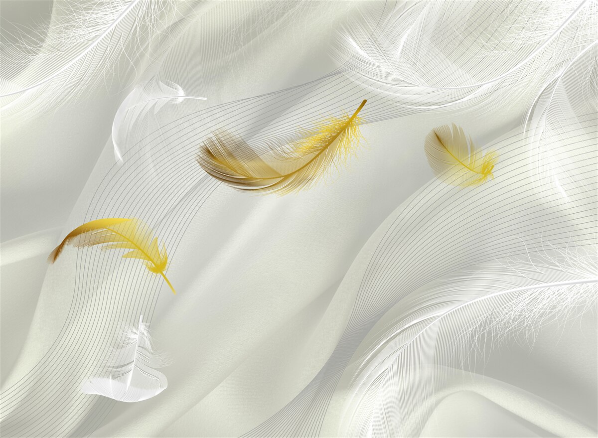Fototapeten Goldene Flügel im Flug