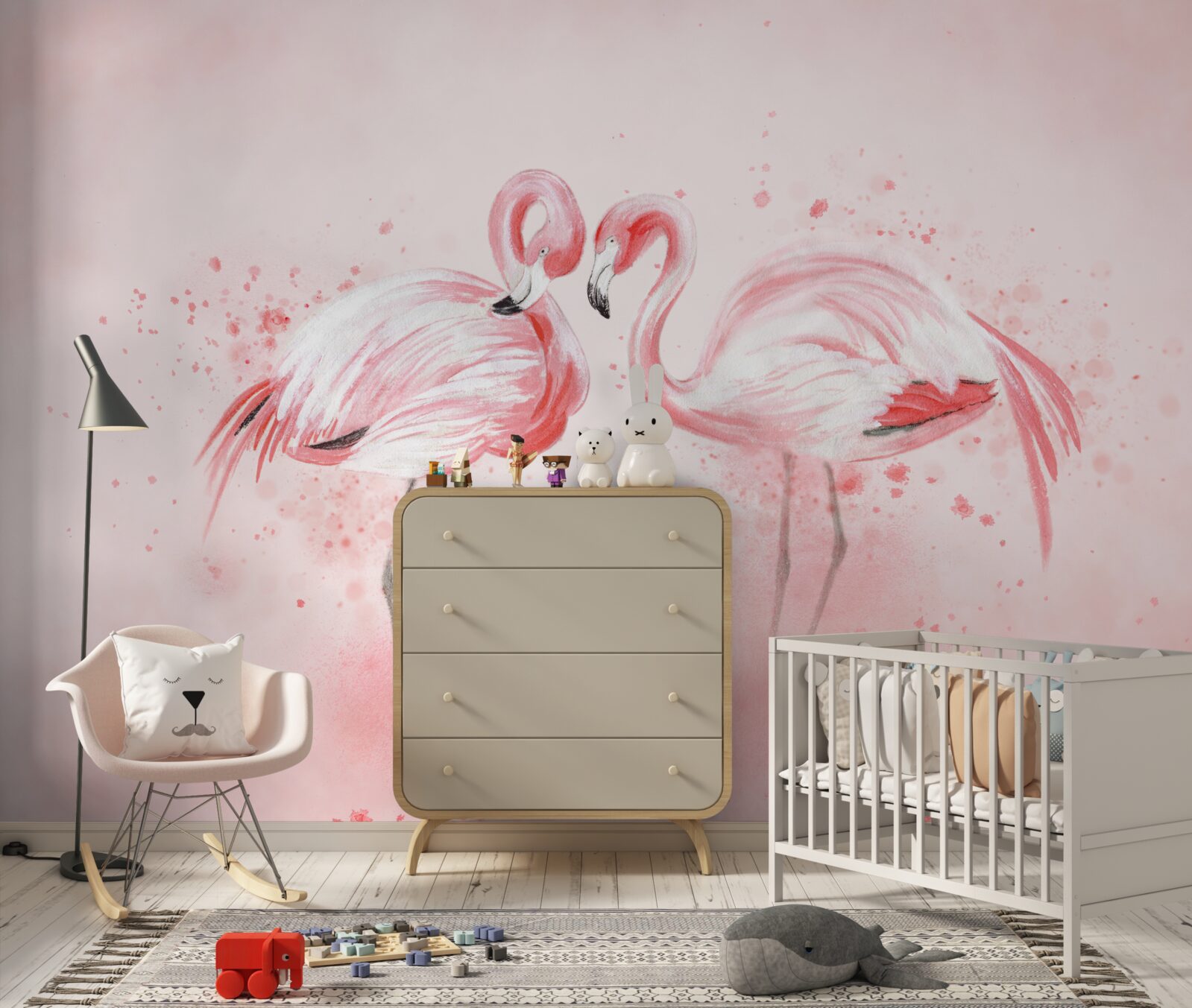 Fototapeten Zwei Flamingos