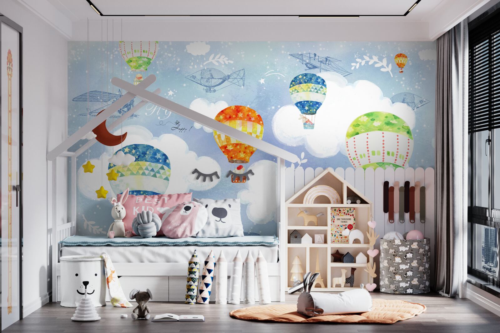 Fototapeten Farbenfrohe Luftballons