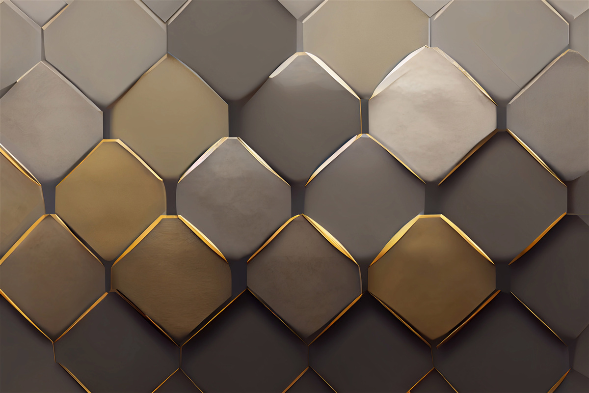 Fototapeten Metallquadrate