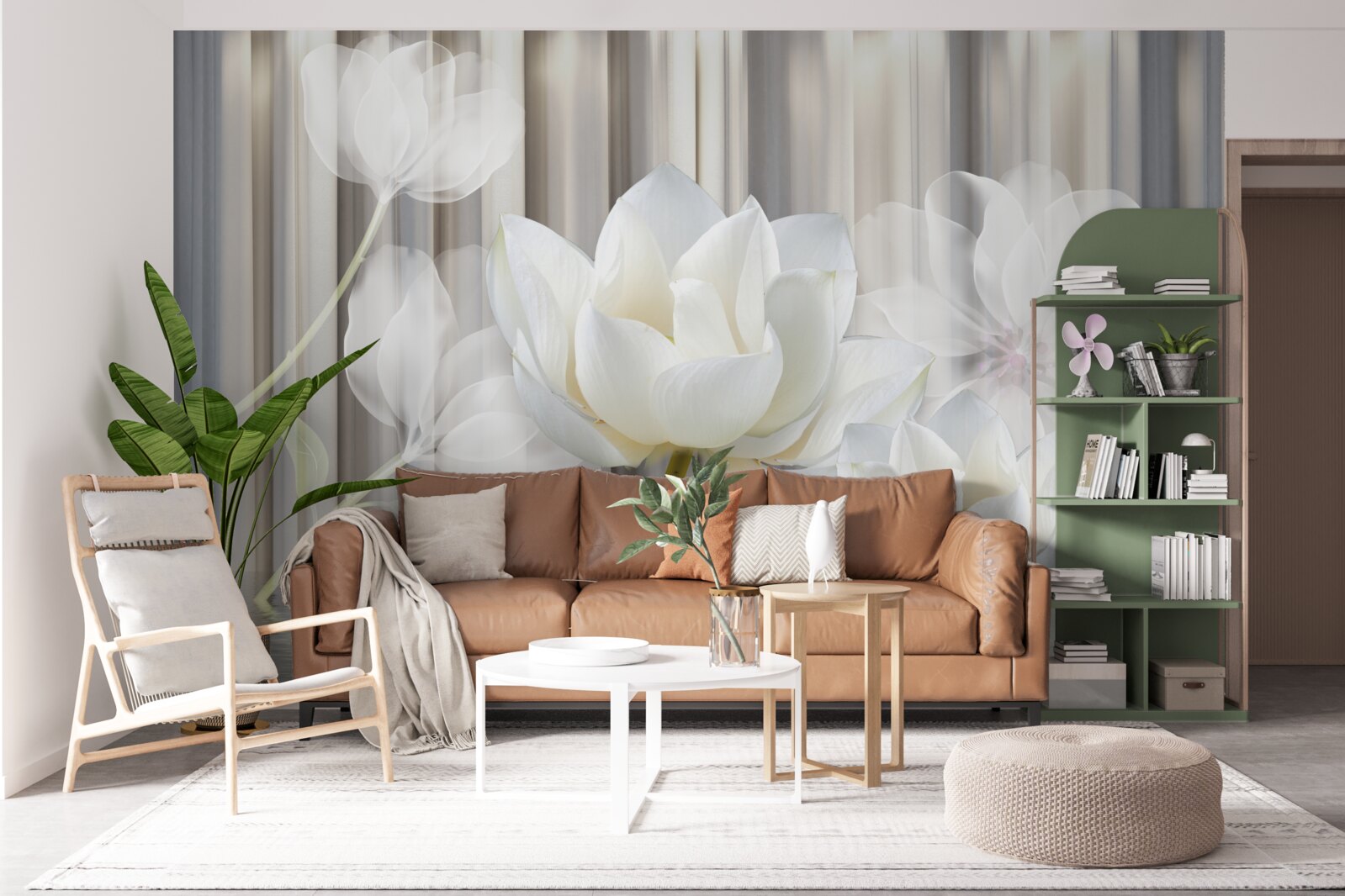 Fototapeten Weiße Tulpen, leicht wie Luft