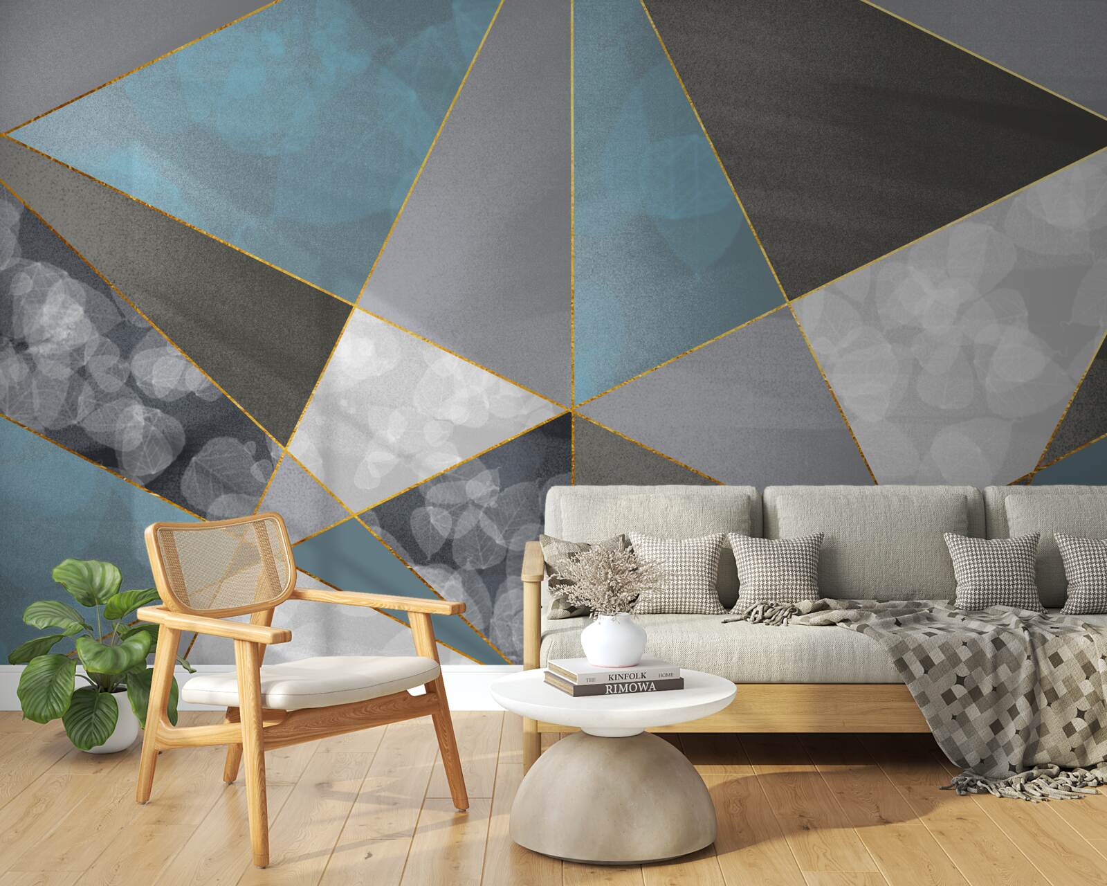 Fototapeten Ein einzigartiger Hintergrund mit geometrischen Motiven
