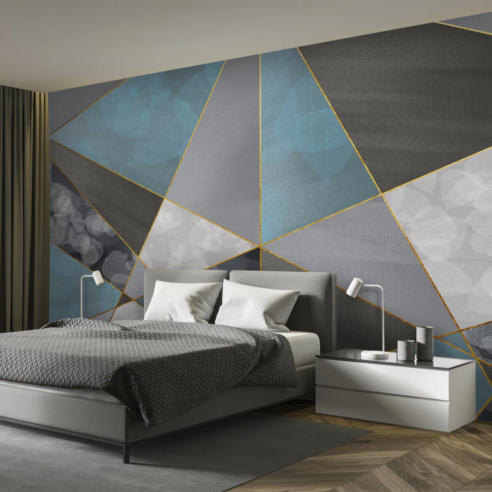Fototapeten Ein einzigartiger Hintergrund mit geometrischen Motiven