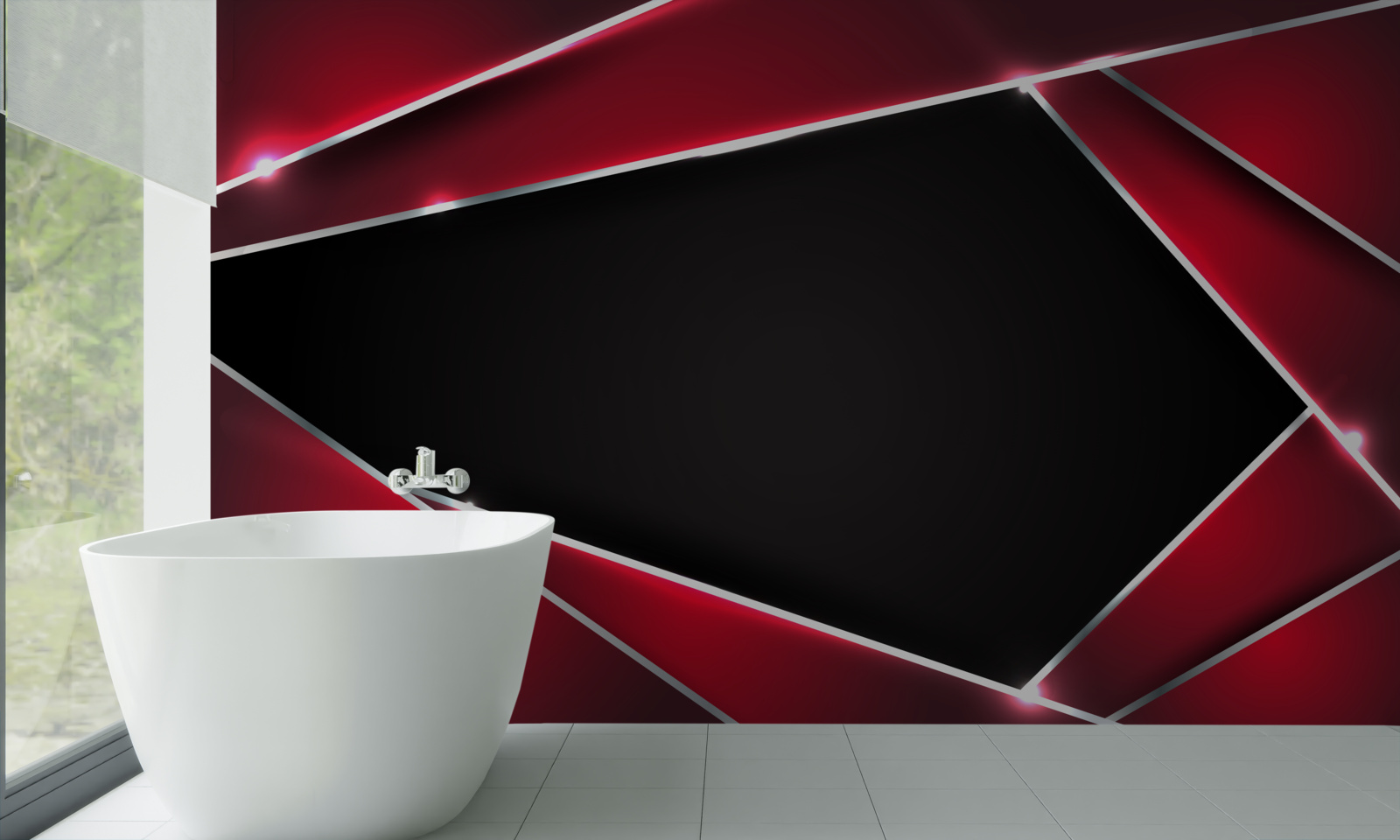Fototapeten Exklusiver Hintergrund in Rot und Schwarz