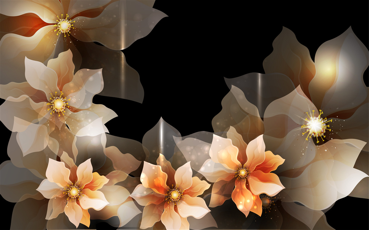 Fototapeten Die Magie der schönen Blumen