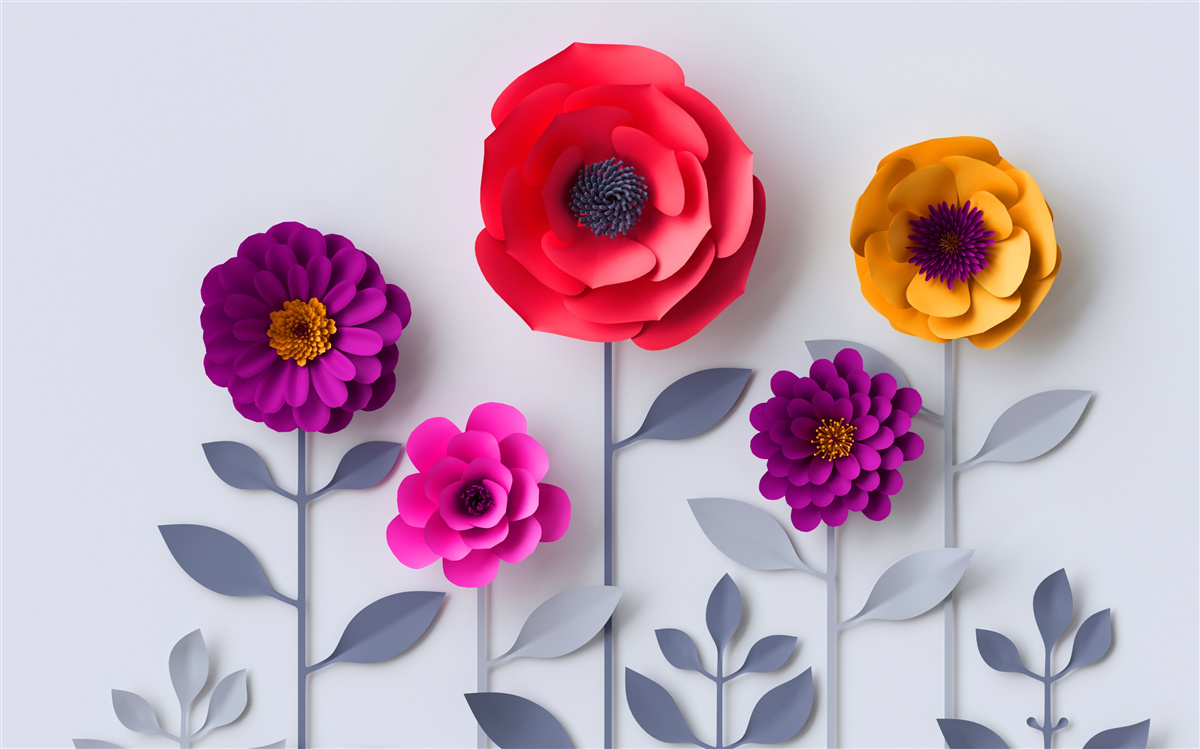 Fototapeten Bunte Blumen