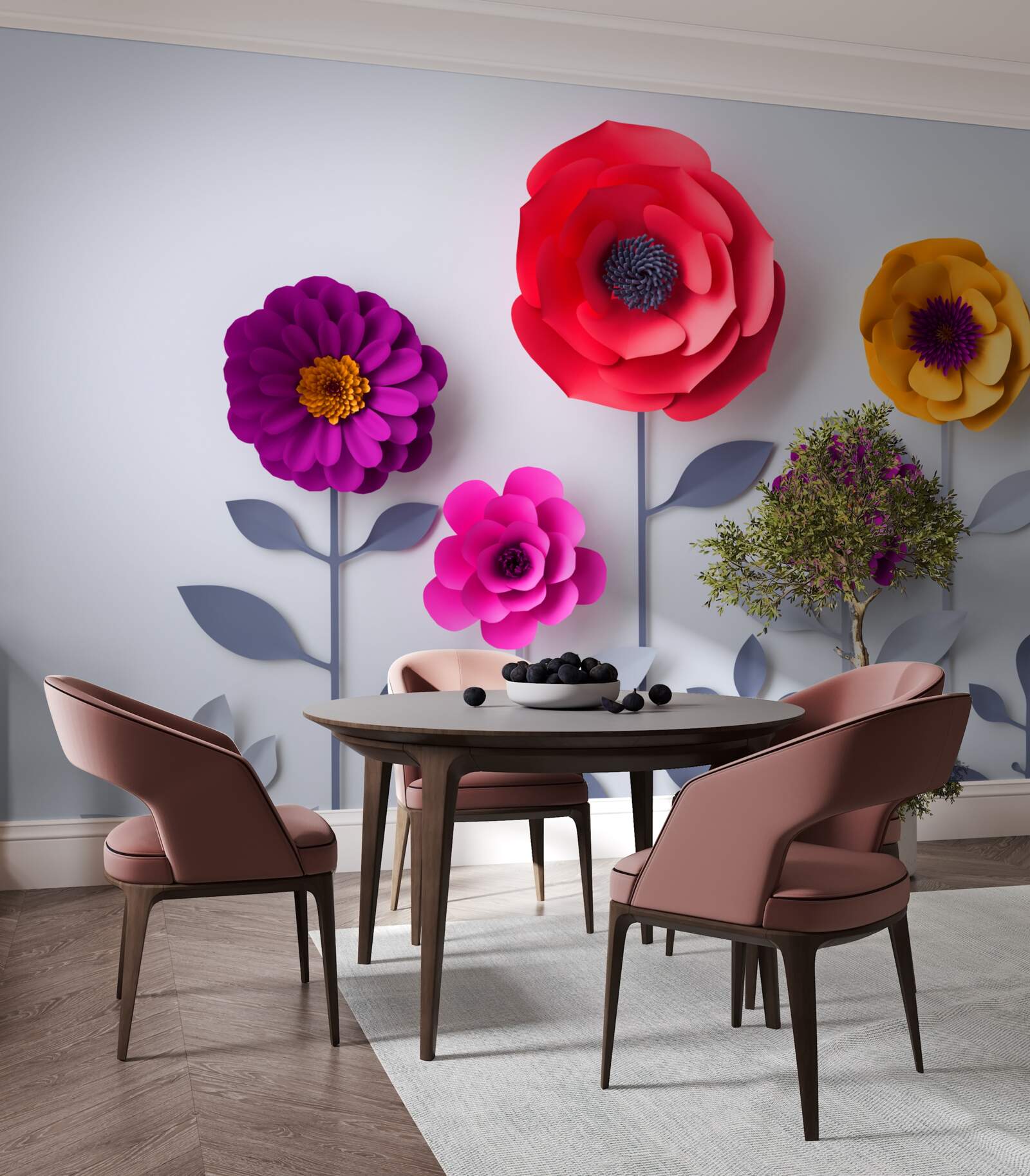 Fototapeten Bunte Blumen