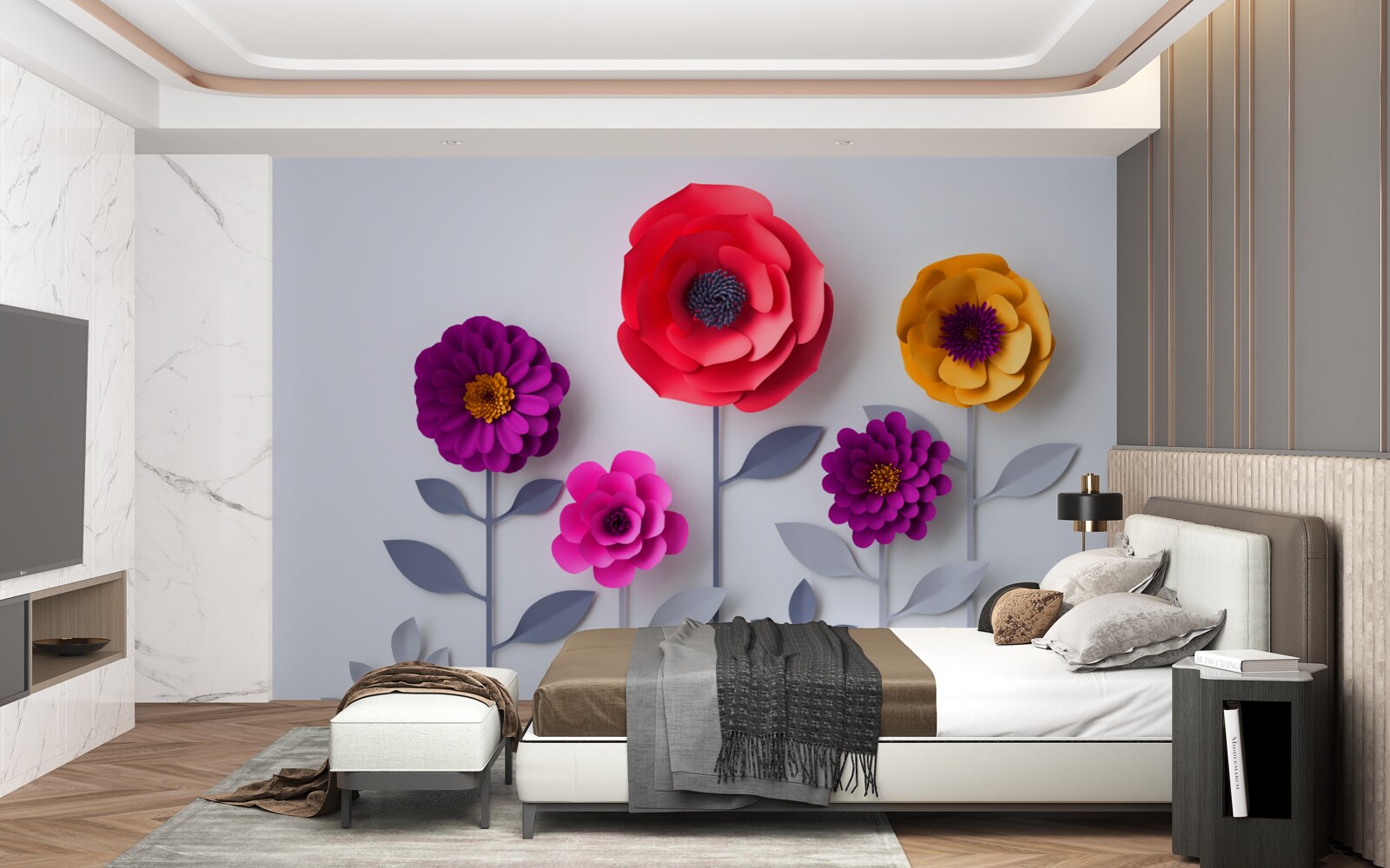 Fototapeten Bunte Blumen