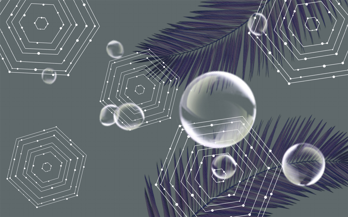 Fototapeten Geometrie- und Blattformen