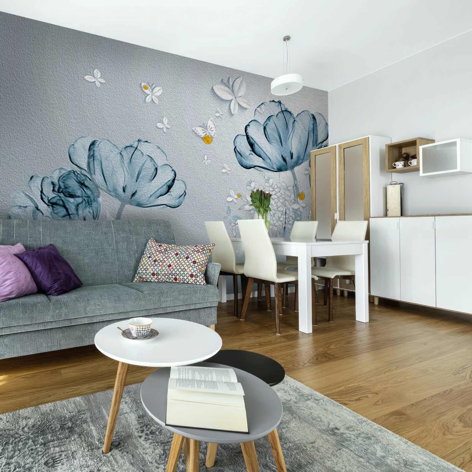 Fototapeten Frühlingsmohn haben transparente Blumen
