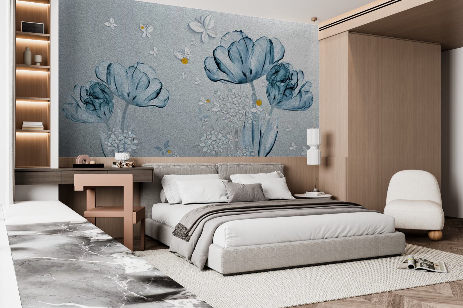 Fototapeten Frühlingsmohn haben transparente Blumen