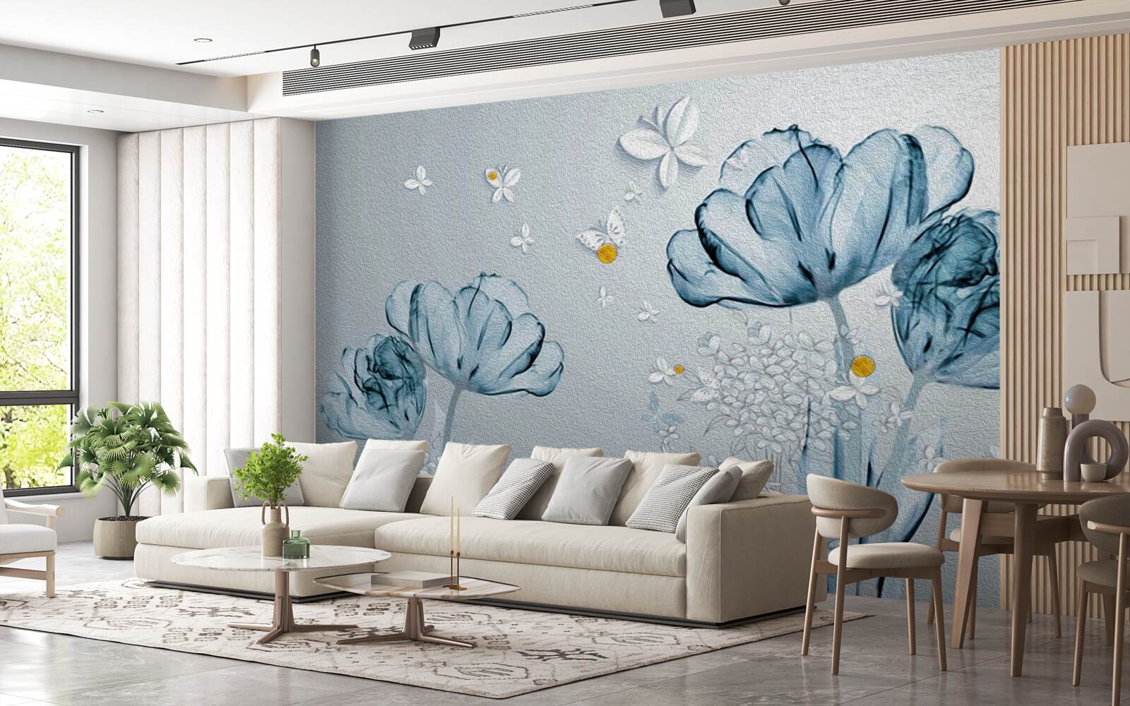 Fototapeten Frühlingsmohn haben transparente Blumen