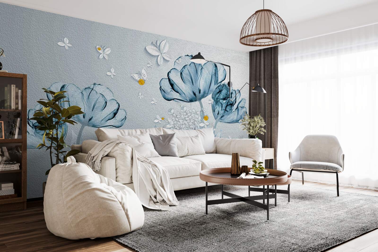 Fototapeten Frühlingsmohn haben transparente Blumen
